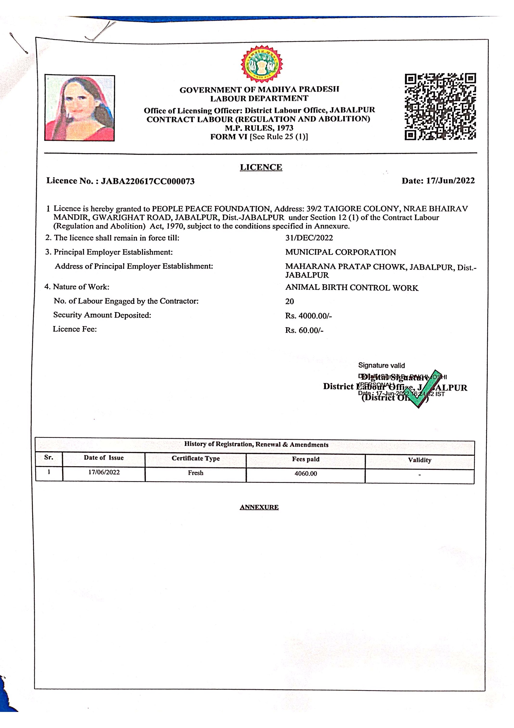 Labour Department Official License & Compliance 2022